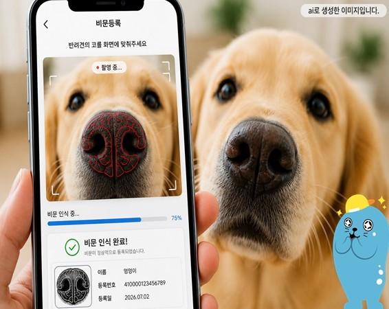 인천시, 반려견 ‘코 지문’으로 등록… 계양·미추홀구서 첫선 기사 이미지